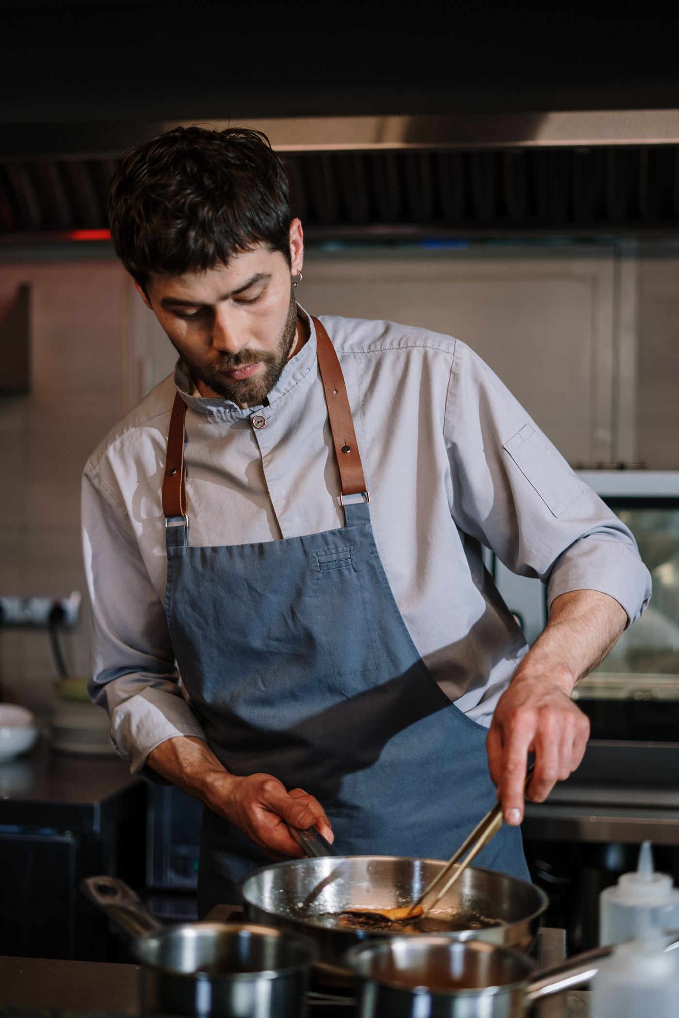 Restaurant team member ready for service